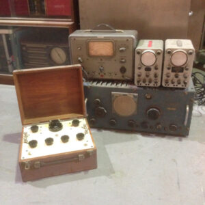 Several pieces of a collection of early 20th century control panels